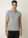 Stone Grey Twill Polo Tshirt
