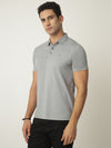 Stone Grey Twill Polo Tshirt