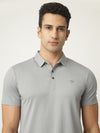 Stone Grey Twill Polo Tshirt