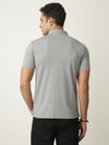 Stone Grey Twill Polo Tshirt