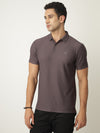 Wine Textured Polo Tshirt