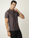 Wine Textured Polo Tshirt