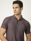 Wine Textured Polo Tshirt