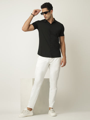 Black Self Checked Shirt