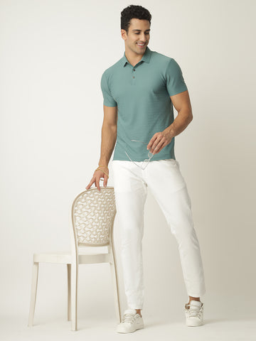 Green Summer Textured Tshirt