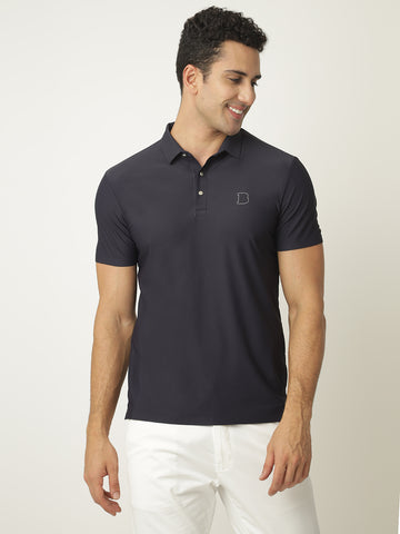 Dark Navy Popcorn Polo Tshirt