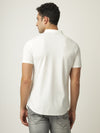 White Self Textured Seamless Shirt