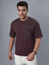 Wine Patch Pocket Oversized Tshirt