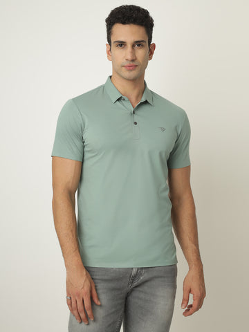 Mint Green Twill Polo Tshirt
