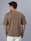 Brown Chest Patch Oversized Tshirt