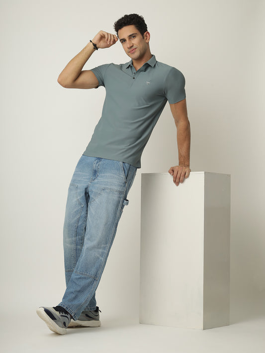 Teal Blue Fine Corded Tshirt