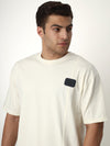 Beige Technical Drop Shoulder Tshirt