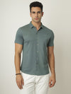 Green Fine Textured Seamless Shirt