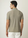 Khakhi Textured Polo Tshirt