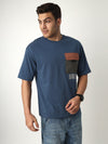Blue Patch Pocket Oversized Tshirt
