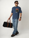 Blue Patch Pocket Oversized Tshirt