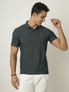 Dark Green Popcorn Polo Tshirt