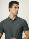 Dark Green Popcorn Polo Tshirt