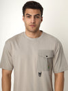 Grey Patch Pocket Oversized Tshirt