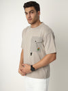Grey Patch Pocket Oversized Tshirt
