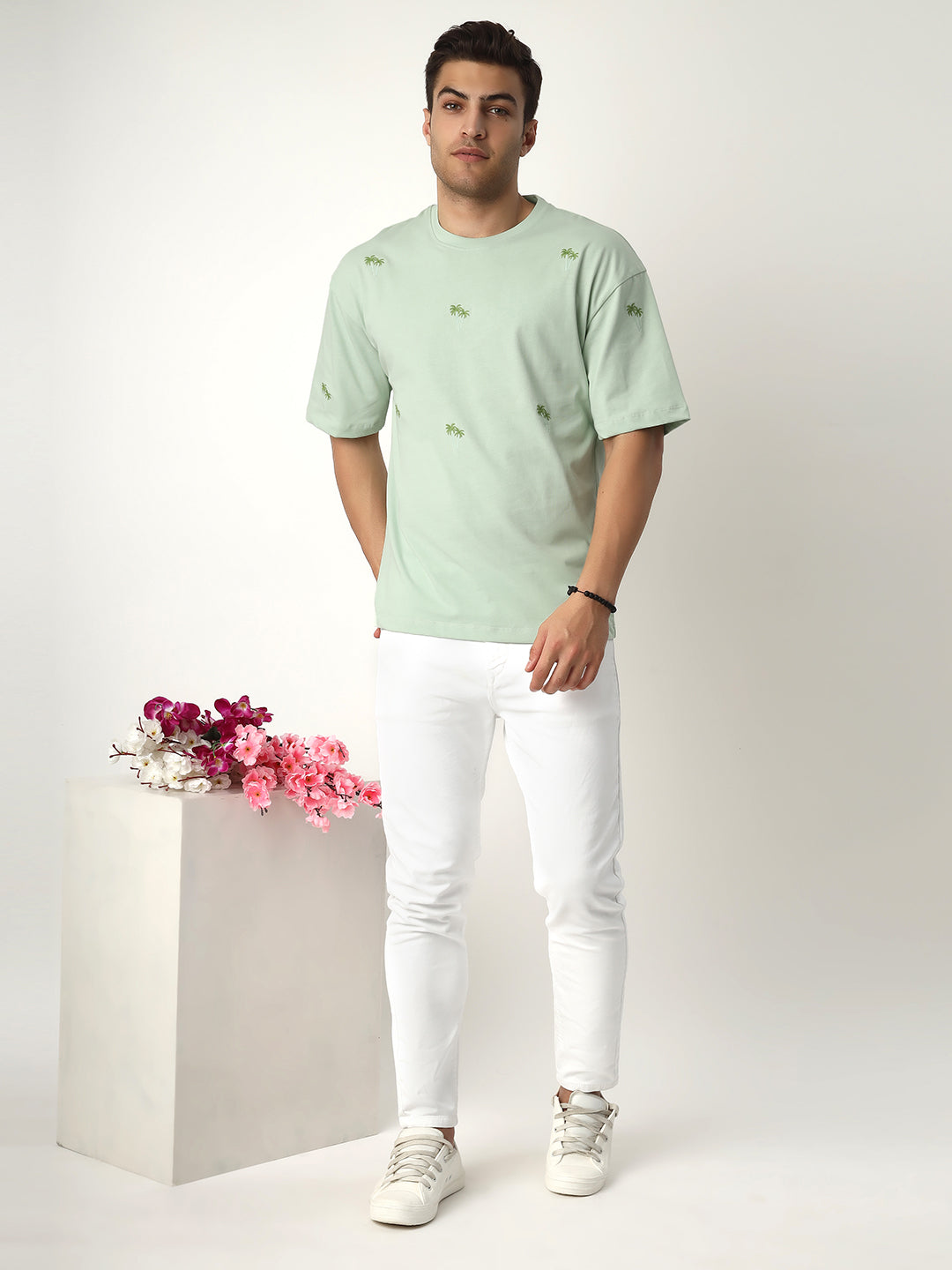 Green Palm Tree Oversized Tshirt