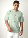 Green Palm Tree Oversized Tshirt