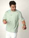 Green Palm Tree Oversized Tshirt