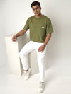Army Green Patch Oversized Tshirt