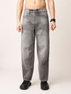 Grey Washed Straight Fit Jeans