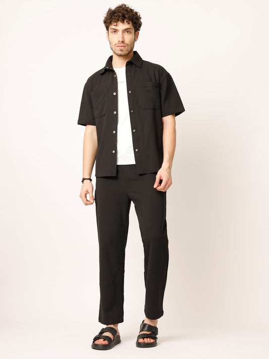 Black Shirt and Trousers Co-ords Sets
