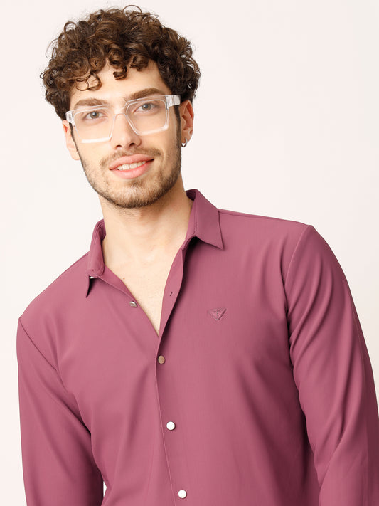 Majenta Fine Self Striped Shirt