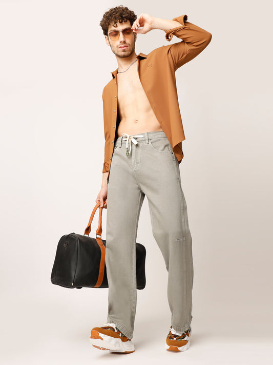 Grey Baggy Fit Jeans
