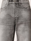 Grey Washed Straight Fit Jeans