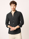 Black Pin Striped Stretch Shirt