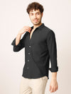 Black Pin Striped Stretch Shirt