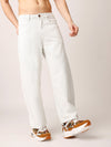 Beige Baggy Fit Jeans