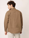 Brown Over Shirt Shacket