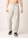 Beige Baggy Fit Jeans