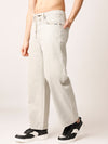 Beige Baggy Fit Jeans