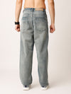 Blue Washed Straight Fit Jeans