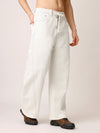 Beige Baggy Fit Jeans