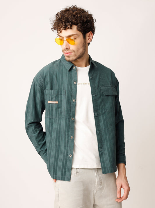 Green Cordruoy Shacket