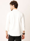 White Self Striped Stretch Shirt