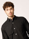 Black Over Shirt Shacket