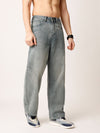 Blue Washed Straight Fit Jeans
