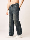 Blue Washed Baggy Fit Jeans
