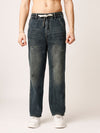 Blue Washed Baggy Fit Jeans