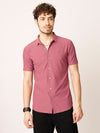 Self Striped Pink Shirt