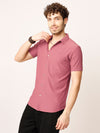 Self Striped Pink Shirt