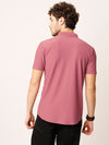 Self Striped Pink Shirt